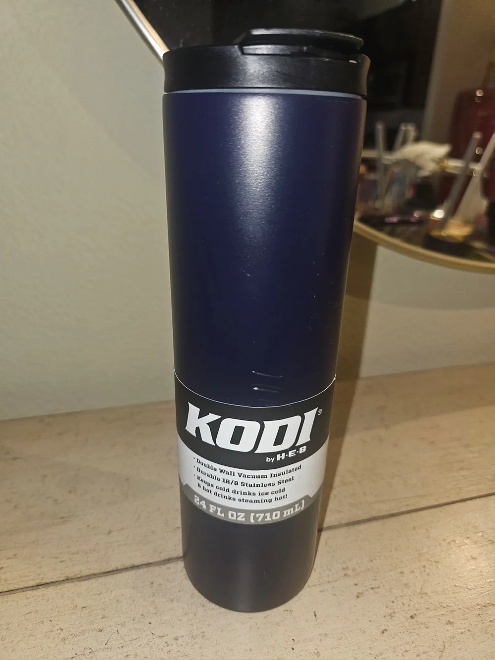Kodi Navy Stainless Travel Tumbler - Insulated Beverage Bottle